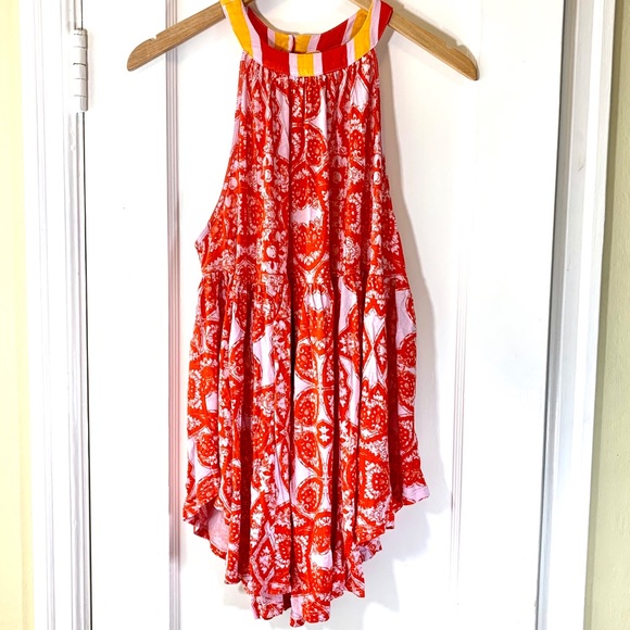 Free people sleeveless handkerchief tunic S - Picture 2 of 8